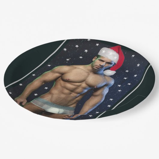 De heerlijkste jager op de kerstkerstman papieren bordje (Gekanteld)