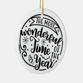 De heerlijkste kerst van het jaar keramisch ornament (Rechts)