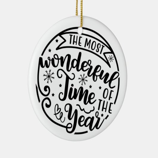 De heerlijkste kerst van het jaar keramisch ornament (Rechts)