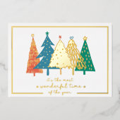 De heerlijkste kerstboom Gold Folie Feestdagenkaart (Voorkant)