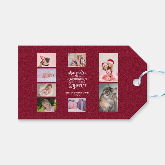 De heerlijkste tijd van de foto van het jaarlijkse cadeaulabel (Voorkant (Horizontaal))