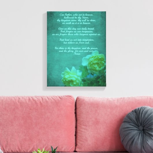 De Heer's gebed Onze vader Canvas Afdruk (Insitu (Woonkamer))