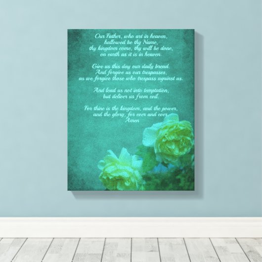 De Heer's gebed Onze vader Canvas Afdruk (Insitu (Houten vloer))