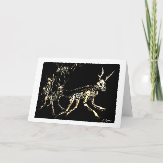 De heerschappij van de Rendier Christmas Kaart (Voorkant)