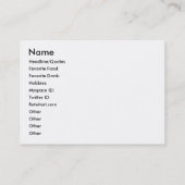 De Heetste Amerikaanse brand van de wereld en Visitekaartje (Achterkant)