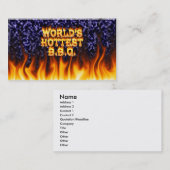 De heetste BBQ brand en vlammenblauwe marmer ter w Visitekaartje (Voorkant / Achterkant)