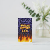 De heetste BBQ brand en vlammenblauwe marmer ter w Visitekaartje (Staand voorkant)