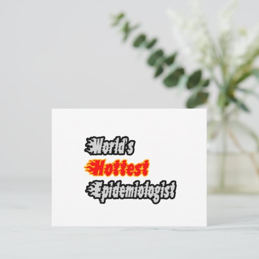 De heetste epidemioloog ter wereld briefkaart (Staand voorkant)