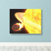 De heetste planeet op de Melkweg Canvas Afdruk (Insitu (Houten vloer))