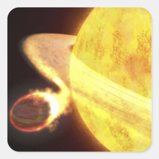 De heetste planeet op de Melkweg Vierkante Sticker (Voorkant)