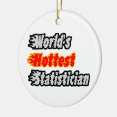 De heetste statisticus ter wereld keramisch ornament (Links)
