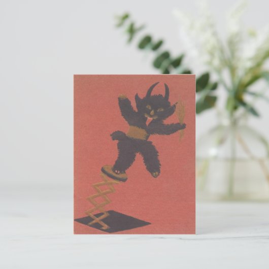 De hefboom-in-a-Doos van Krampus Briefkaart (Staand voorkant)