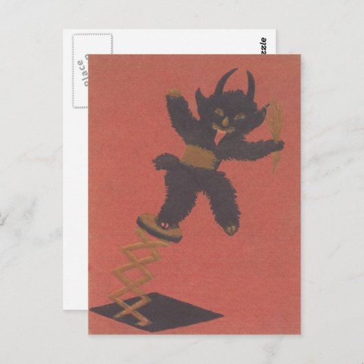 De hefboom-in-a-Doos van Krampus Briefkaart (Voorkant / Achterkant)