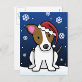 De Hefboom Russell Terrier Christmas Postcard van Feestdagenkaart (Voorkant / Achterkant)
