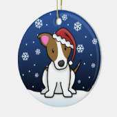 De Hefboom Russell Terrier Christmas van de Keramisch Ornament (Links)