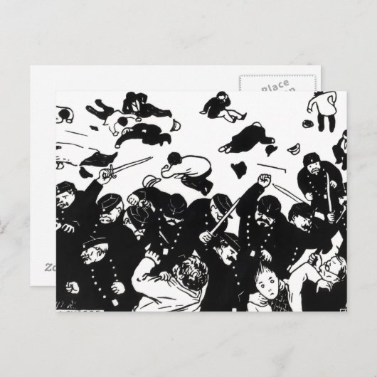 De heffing, 1893 briefkaart (Voorkant / Achterkant)