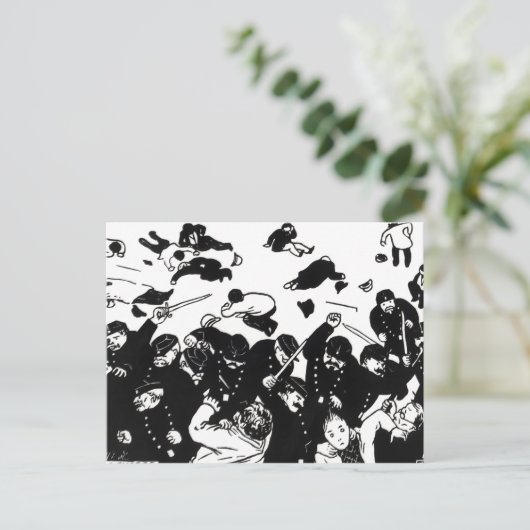 De heffing, 1893 briefkaart (Staand voorkant)