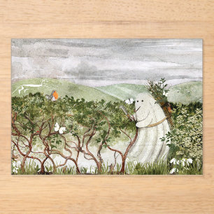 De heggenlegger geest acryl uitnodigingen