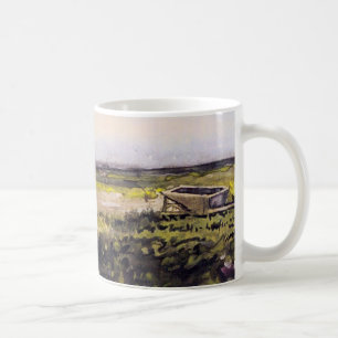 De heide met een kruiwagen door Vincent van Gogh Koffiemok