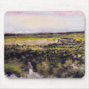 De heide met een kruiwagen door Vincent van Gogh Muismat