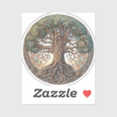 De heidense boom van het leven sticker (Vel)