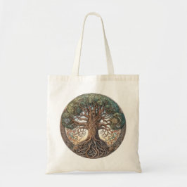 De heidense boom van het leven tote bag