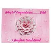 De heilige aankomst van een dochter in bloei groot cadeauzakje (Achterkant)