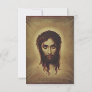 De Heilige Aanschijn Van Jezus Gebeds Heilige Kaar Bedankkaart