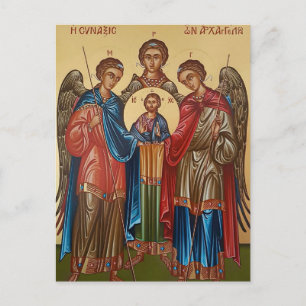 De Heilige Aartsengelen Orthodoxe Christelijke Ico Briefkaart