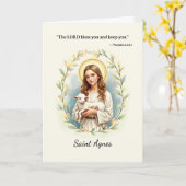 De heilige Agnes, Gods vrede met de Schrift Waterv Kaart (Gele Bloem)