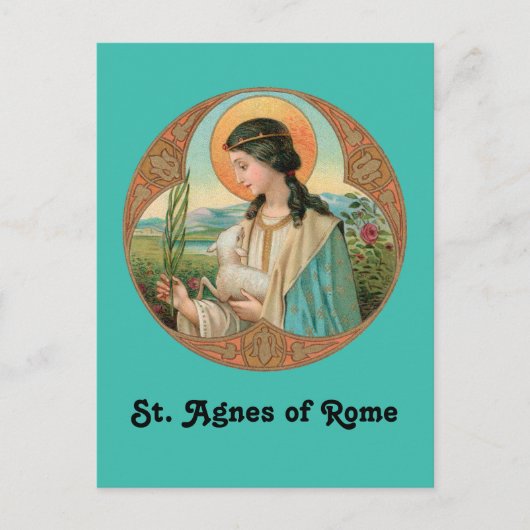 De heilige Agnes van Rome (BK 006) Briefkaart (Voorkant)
