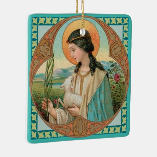 De heilige Agnes van Rome (BK 006) Keramisch Ornament (Rechts)
