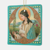 De heilige Agnes van Rome (BK 006) Keramisch Ornament (Links)