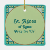 De heilige Agnes van Rome (BK 006) Keramisch Ornament (Achterkant)