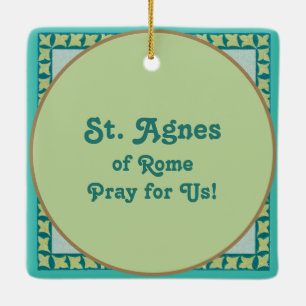 De heilige Agnes van Rome (BK 006) Keramisch Ornament