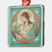 De heilige Agnes van Rome (BK 006) Metalen Ornament (Links)