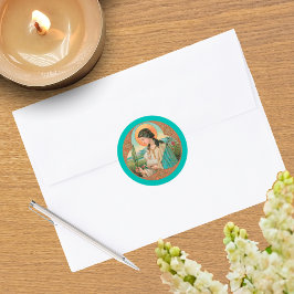 De heilige Agnes van Rome (BK 006) Ronde Sticker