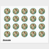 De heilige Agnes van Rome (BK 006) Ronde Sticker (Vel)