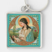 De heilige Agnes van Rome (BK 006) Sleutelhanger (Voorkant)