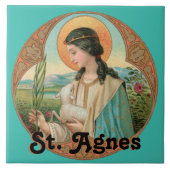 De heilige Agnes van Rome (BK 006) Tegeltje (Voorkant)