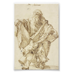 De heilige Andreas, apostel en beschermheilige van Foto Afdruk