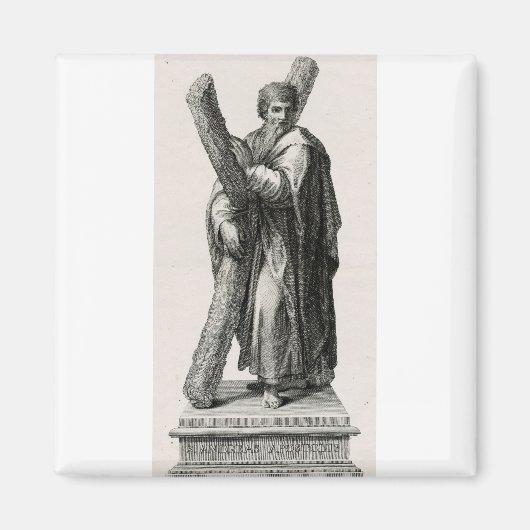 De Heilige Andreas de Apostel Eerstgeroepene Disci Magneet (Voorkant)