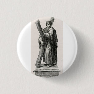 De Heilige Andreas de Apostel Eerstgeroepene Disci Ronde Button 3,2 Cm