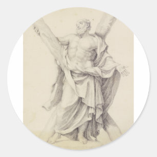 De Heilige Andreas de Apostel Eerstgeroepene Disci Ronde Sticker