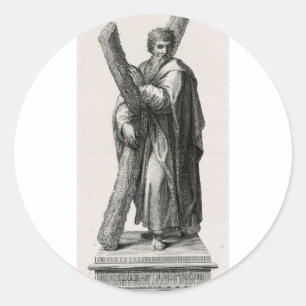 De Heilige Andreas de Apostel Eerstgeroepene Disci Ronde Sticker