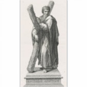 De Heilige Andreas de Apostel Eerstgeroepene Disci Sticker (Voorkant)