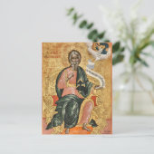 De heilige Andreas door Theodore Poulakis Orthodox Briefkaart (Staand voorkant)