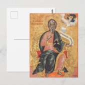 De heilige Andreas, het orthodoxe icoon van de apo Briefkaart (Voorkant / Achterkant)