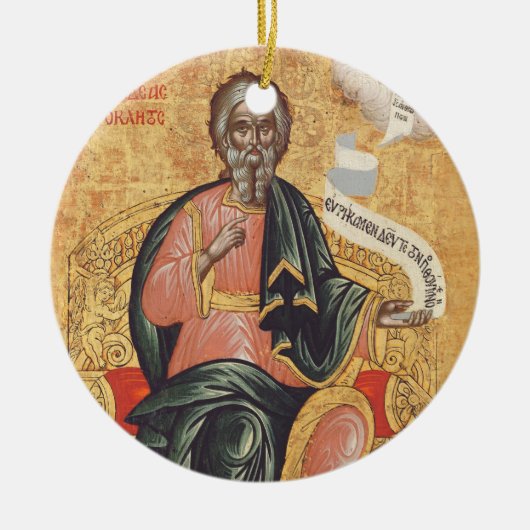 De heilige Andreas, het orthodoxe icoon van de apo Keramisch Ornament (Voorkant)