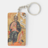 De heilige Andreas, het orthodoxe icoon van de apo Sleutelhanger (achterkant)
